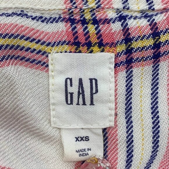 🎉GAP Pink Plaid Long Sleeve Button Down Top - Picture 3 of 6